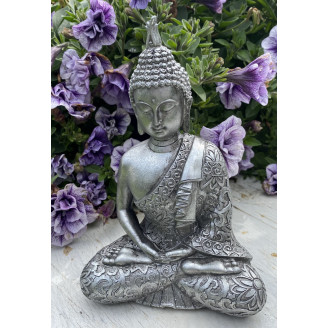 Budda 19cm Silber