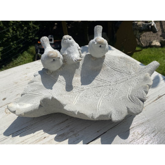Vogeltränke creme grau 32cm