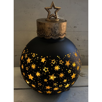 Deko Kugel Schwarz-Gold 30cm
