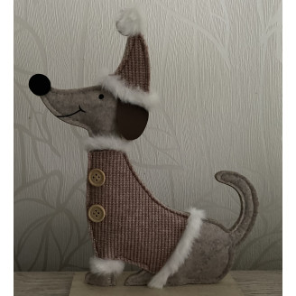 Hund mit Mütze Filz 28cm...