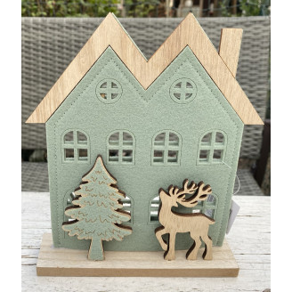 Haus mit Hirsch Filz