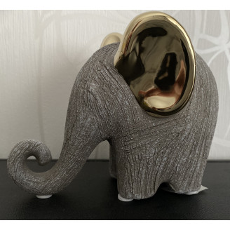 Elefant Sand-Gold 12cm