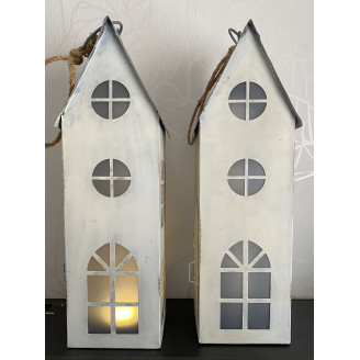 Metall LED Haus"Winterzeit"