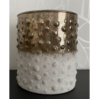 Windlicht Antik Gold Weiss