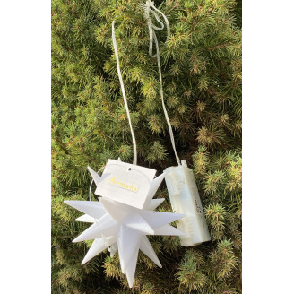 Stern 3D Plastik weiss 12cm