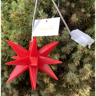 Stern 3D Plastik rot 12cm