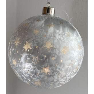 Hänge Kugel 10cm Frosty+Timer
