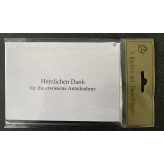 Trauer Karte Danke 5er