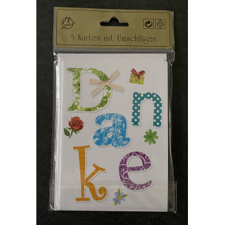 Karte Danke 5er