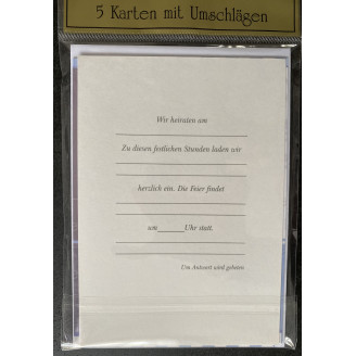 Hochzeitskarte 5er